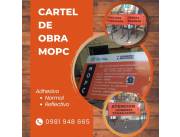 Cartel de Obra MOPC Obras Viales