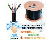 UTP EXTERIOR CAT6 50% COBRE 305MTS