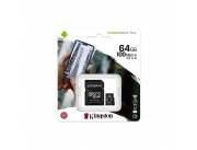 MEMORIA KINGSTON MICRO SD 64GB SDCS2/64GB 100/85 CANVAS SELECT PLUS C/ADA
