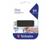 PENDRIVE VERBATIM 64GB 2.0 98698 SLIDER NEGRO