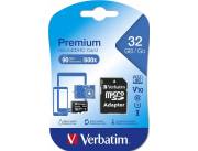 MEMORIA VERBATIM MICRO SDHC 32GB CON ADAPTADOR