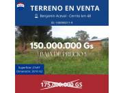 TERRENO EN VENTA BENJAMIN ACEVAL CERRITO