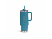 VASO TÉRMICO IGLOO 1.2L SSTL FLIP 'N' SIP TRAVEL MUG AZUL MODERNO 71228 CON PAJITA