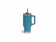 VASO TÉRMICO IGLOO 950ML SSTL FLIP 'N' SIP TRAVEL MUG AZUL MODERNO 71223 CON PAJITA