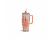 VASO TÉRMICO IGLOO 950ML SSTL FLIP 'N' SIP TRAVEL MUG ICE DYE NARANJA 71312 CON PAJITA