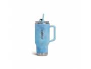 VASO TÉRMICO IGLOO 950ML SSTL FLIP 'N' SIP TRAVEL MUG ICE DYE AZUL 71309 CON PAJITA