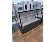 VITRINA FRIO SECA CONFITERA REFRIMATE 1,45 METROS CON DESEMPAÑADOR Y LUZ LED