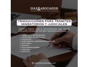 TRADUCCIONES PARA TRÁMITES MIGRATORIOS Y JUDICIALES