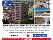 Departamento 302 - Tipo A, situado en el prestigioso Edificio Paraná Playa Costanera.