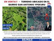 Terreno ubicado en el Barrio San Antonio Ypekuru de la ciudad de Encarnación.