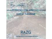 TERRENO CON ARROYO EN PARAGUARI