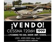 EN VENTA CESSNA 206 AÑO 1999