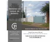 Terreno en venta en Luque 720 m2 con 36 metros sobre calle ideal para dúplex !