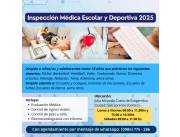 Inspección Médica 2025. Escolar/Deportivo/Recreativo