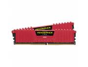 MEMORIA RAM CORSAIR DDR4 16GB 2400 MHZ VENGEANCE LPX 2X8 ROJO