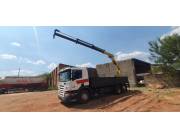 SCANIA P380, 2008, CON GRUA EFFER PARA 5,060TN A LOS 2.73 MTS, 6X2, AIRE ACOND., CORTINA