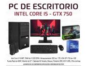 PC de Escritorio Intel Core i5 GTX 750. Adquirila en cuotas!