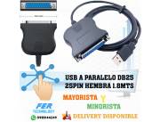 USB A PARALELO DB25 25PIN HEMBRA 1.8MTS