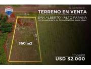 ✔ Terreno en Venta - San Alberto