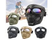 Máscara con gafas UV motociclista