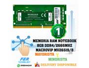 MEMORIA RAM NOTEBOOK 8GB DDR4/2666MHZ MACROVIP MV26S19/8