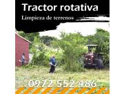 Limpieza con Tractor y Desmalezadoras