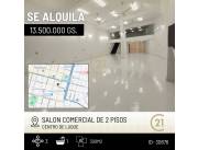 Alquilo amplio salon comercial en luque