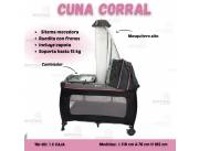 CUNA CORRAL CON MOSQUITERO ALTO