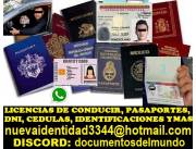 licencias de conducir identidades pasaportes