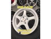 Llanta Deportiva Advan 15 4x100 nuevos en caja