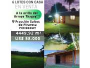 En venta 6 preciosos lotes a orillas del arroyo Yhaguy CON CASA! 🏠⛰🍃🌊