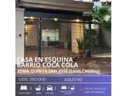 VENDO CASA BARRIO COCA COLA. ZONA QUINTA SAN JOSE