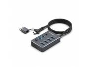 HUB ARGOMTECH ARG-UB-0190 4 PUERTOS 5GBPS TIPO C/USBA