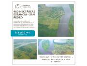 Estancia 480 Hectáreas en San Pedro con Costa sobre el Río