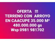 OFERTA TERRENO CON ARROYO