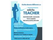 Carlos Acosta editores solicita teacher titulado en habla inglesa con certificado