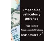 Empeño de vehiculos y propiedades