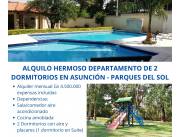 HERMOSO DEPARTAMENTO DE 2 DORMITORIOS EN ASUNCIÓN - PARQUES DEL SOL