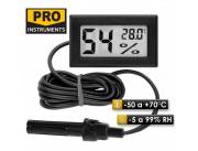 🔸Termohigrometro Digital LCD Compacto con Sonda - Pro Instruments - Temperatura y humedad