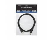 CABLE USB PRINTER UNNO CB4007BK 3m