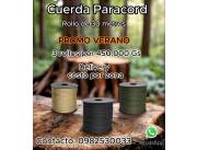 Cuerda de paracord 550, tipo militar o táctico.