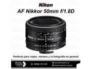 Lente Nikon FX 50mm. F/1.8D. Adquirilo en cuotas!