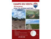 VENDO CAMPO EN ZONA TTE MARTINEZ