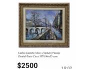 Vendo óleo sobre lienzo de Carlos garcete paisaje otoñal paris
