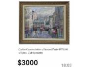 Vendo óleo sobre lienzo de carlos garcete montmartre paris