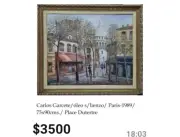 Vendo óleo sobre lienzo place dutertre pintor Carlos garcete