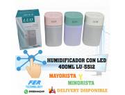 HUMIDIFICADOR CON LED 400ML LU-5512