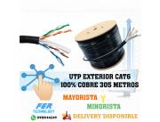 UTP EXTERIOR CAT6 100% COBRE 305MTS