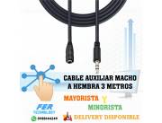 CABLE AUXILIAR MACHO A HEMBRA 3 METROS