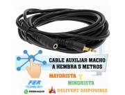 CABLE AUXILIAR MACHO A HEMBRA 5 METROS